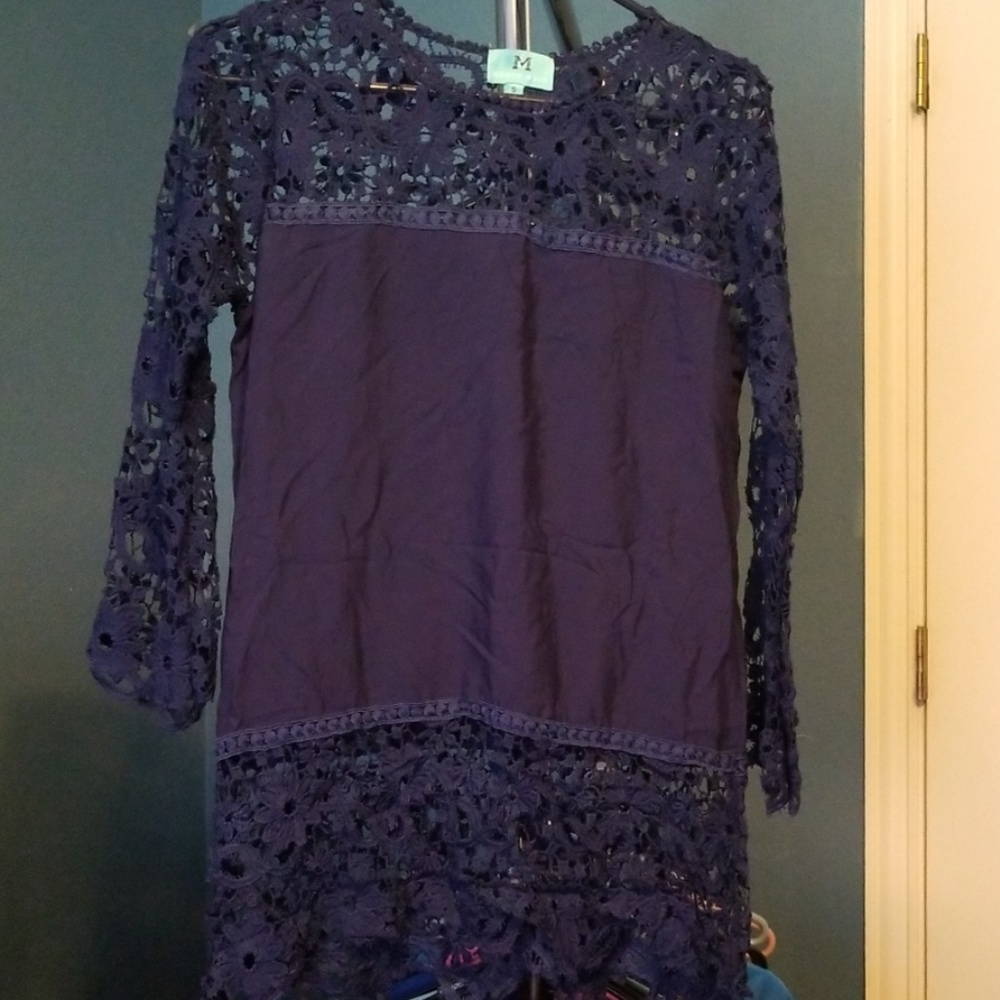 South Main lace long sleeve top